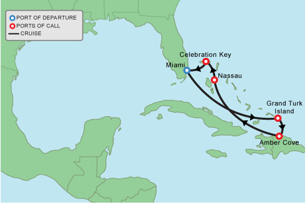 Cruise itinerary map