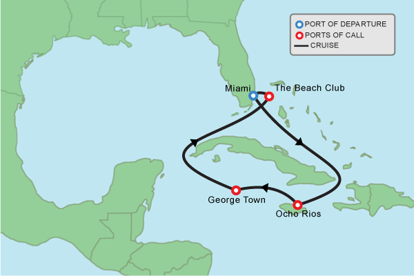 Cruise itinerary map